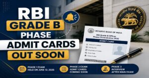 RBI Grade B 2026 Phase 2 Admit Card Expected Soon at rbi.org.in