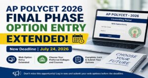 AP POLYCET Final Phase Option Entry New Deadline