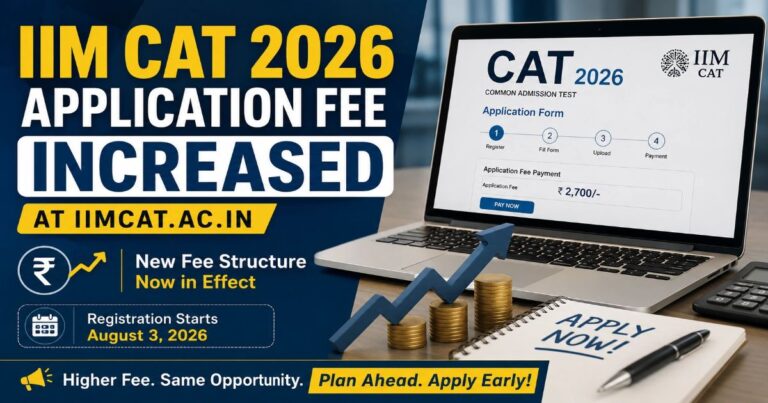IIM CAT 2026 Revised Fee