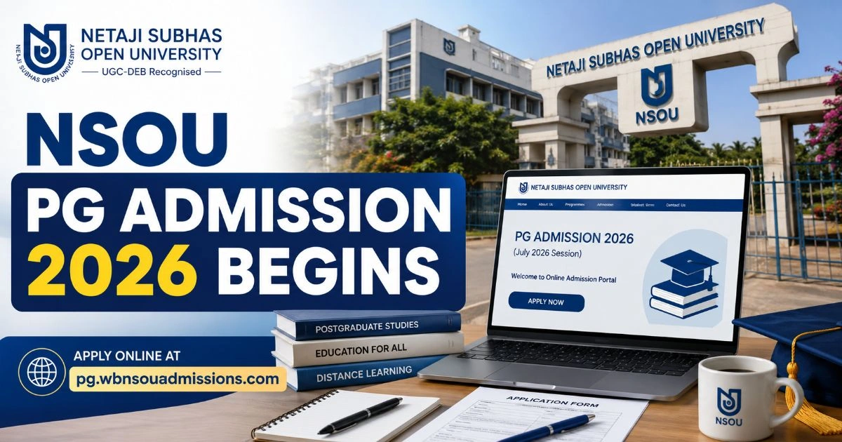 NSOU PG Admissions 2026 Open