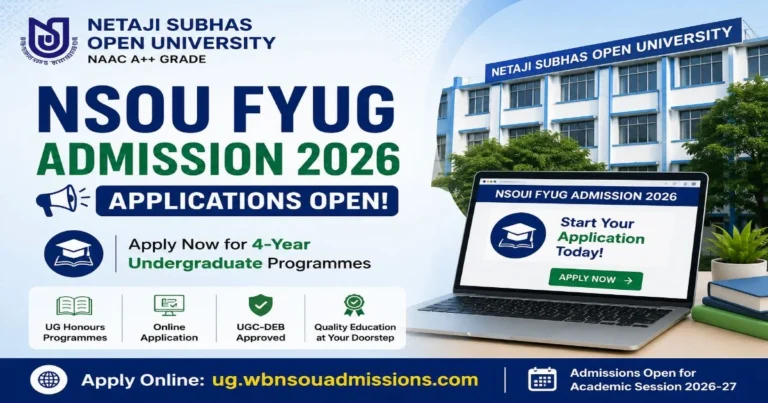 NSOU FYUG Admissions Open