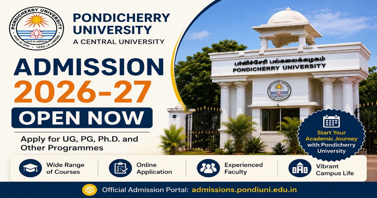 Pondicherry University Admission Updates
