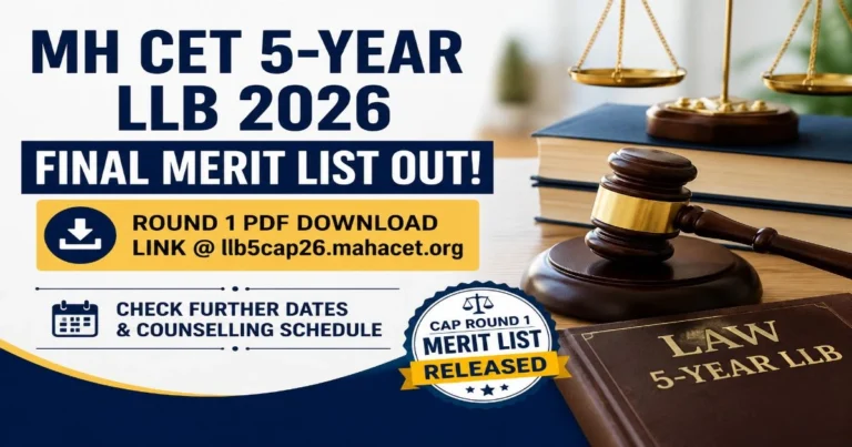 MH CET 5-Year LLB Final Merit List