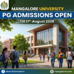 Mangalore University PG Admission Open till 17 Aug