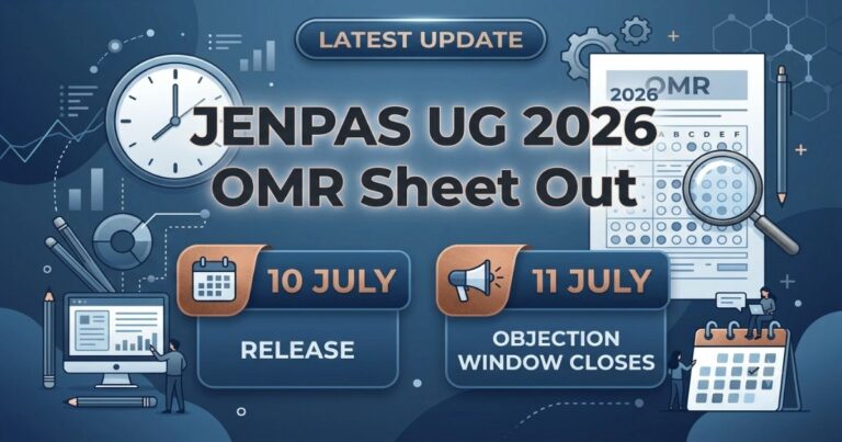 JENPAS UG 2026 OMR Sheet Released by WBJEEB on 10 July, Objections Open Till 11 July (11:59 pm): Check Full Updates