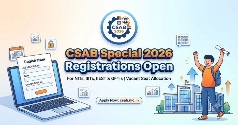 CSAB Special 2026 Registration Starts After a Momentary Delay, Mock Allotment on 31 July 2026: Full Details Here