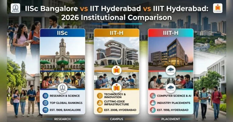 IISc Bangalore vs IIT Hyderabad vs IIIT Hyderabad