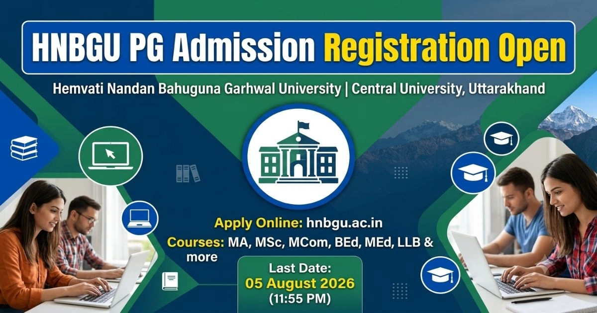 HNBGU PG Admission Registrations Begin