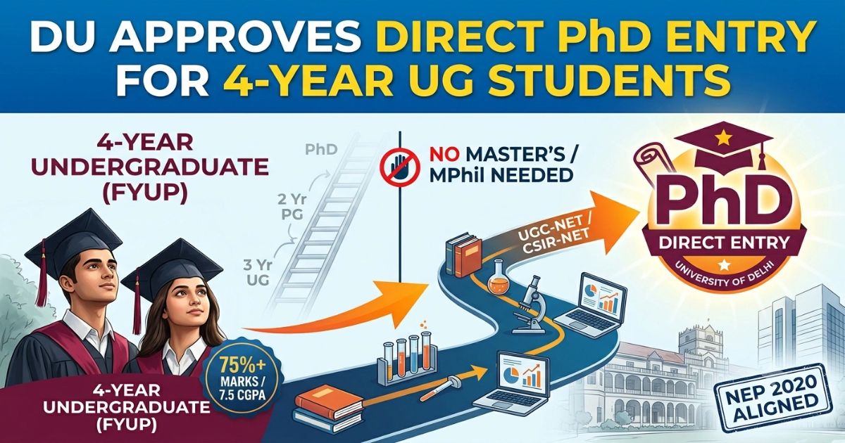 DU Approved Direct PhD Entry