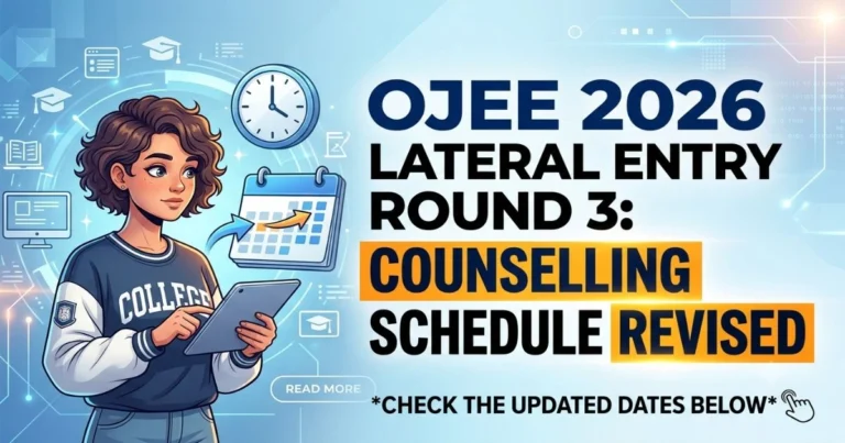 OJEE 2026 Lateral Entry Round 3 Revised Schedule