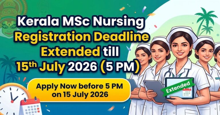Kerala MSc Nursing Registration Extension