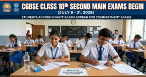 CGBSE 10th Second Main Exam Schedule
