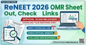 Re-NEET UG 2026 OMR Sheet Released at neet.nta.nic.in; Result Date Also Out