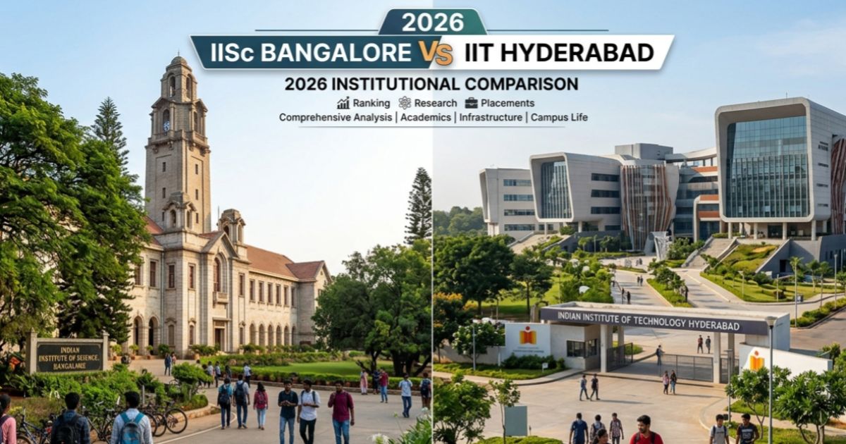 IISc Bangalore vs IIT Hyderabad 2026 Institutional Comparison
