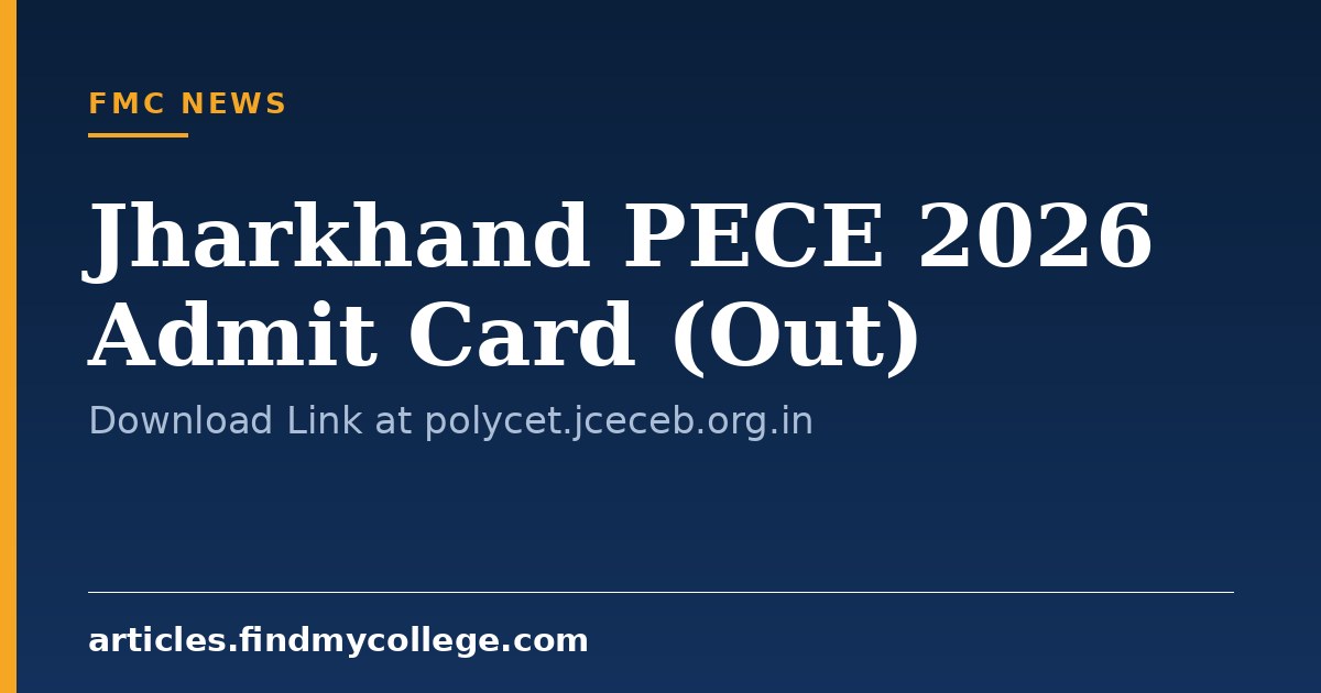 Jharkhand PECE 2026 Admit Card (Out): Download Link at polycet.jceceb.org.in