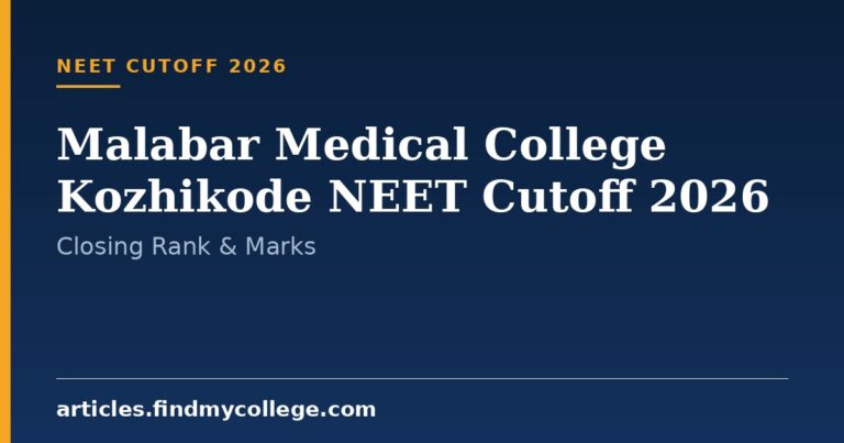Malabar Medical College Kozhikode NEET Cutoff 2026: Closing Rank & Marks