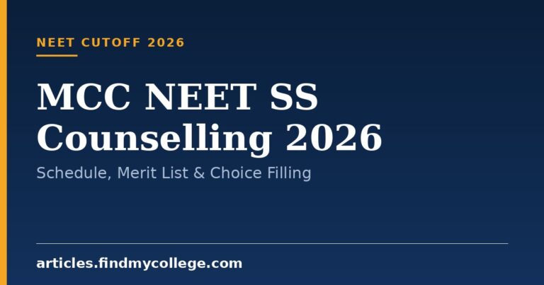 MCC NEET SS Counselling 2026: Schedule, Merit List & Choice Filling