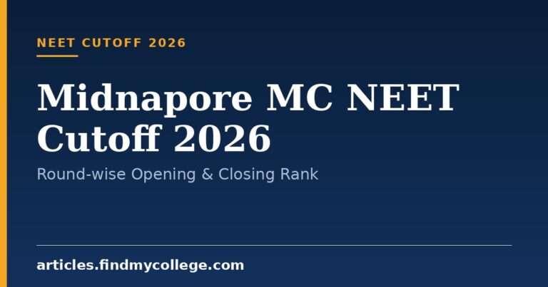 Midnapore MC NEET Cutoff 2026: Round-wise Opening & Closing Rank