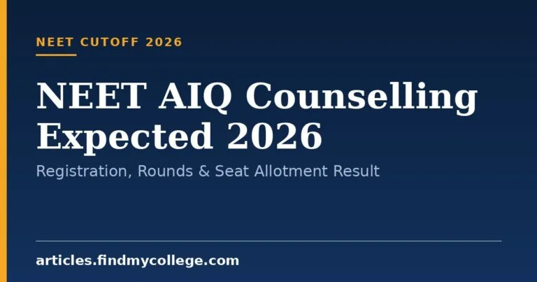 NEET AIQ Counselling Expected 2026: Registration, Rounds & Seat Allotment Result