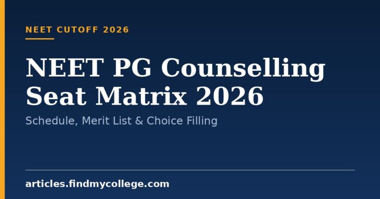 NEET PG Counselling Seat Matrix 2026: Schedule, Merit List & Choice Filling