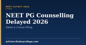 NEET PG Counselling Delayed 2026: Dates & Choice Filling
