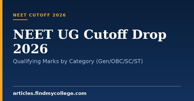 NEET UG Cutoff Drop 2026: Qualifying Marks by Category (Gen/OBC/SC/ST)