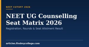 NEET UG Counselling Seat Matrix 2026: Registration, Rounds & Seat Allotment Result