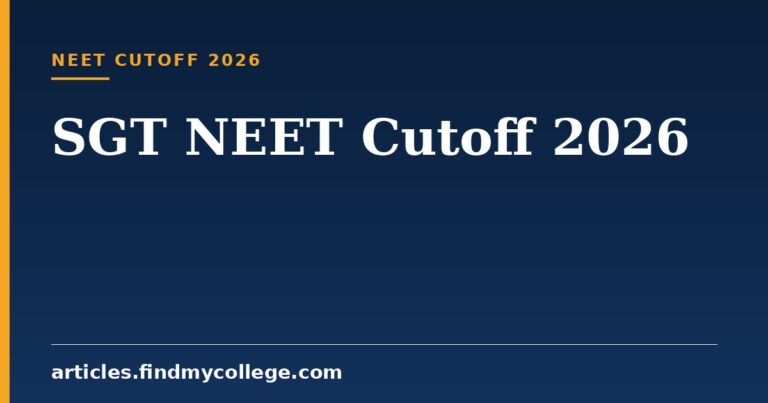 SGT NEET Cutoff 2026