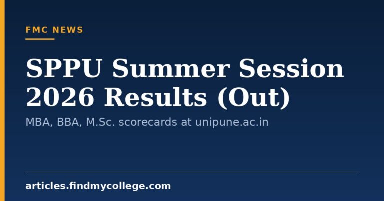 SPPU Summer Session 2026 Results (Out): MBA, BBA, M.Sc. scorecards at unipune.ac.in