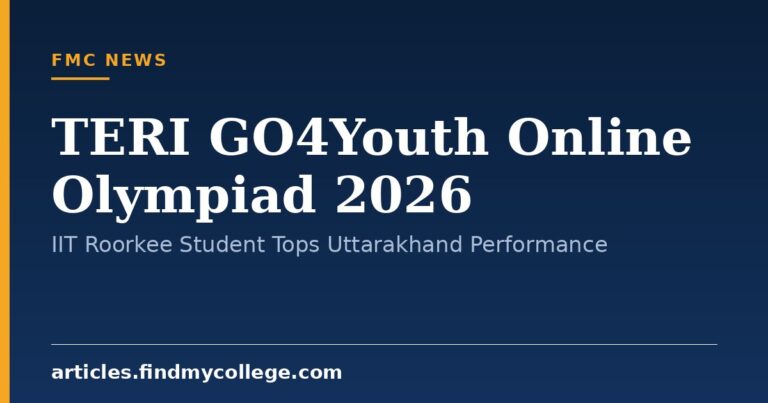 TERI GO4Youth Online Olympiad 2026: IIT Roorkee Student Tops Uttarakhand Performance