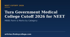 Tura Government Medical College Cutoff 2026 for NEET: MBBS Rank & Marks by Category
