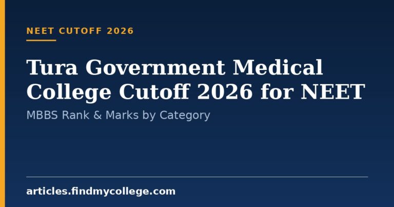 Tura Government Medical College Cutoff 2026 for NEET: MBBS Rank & Marks by Category