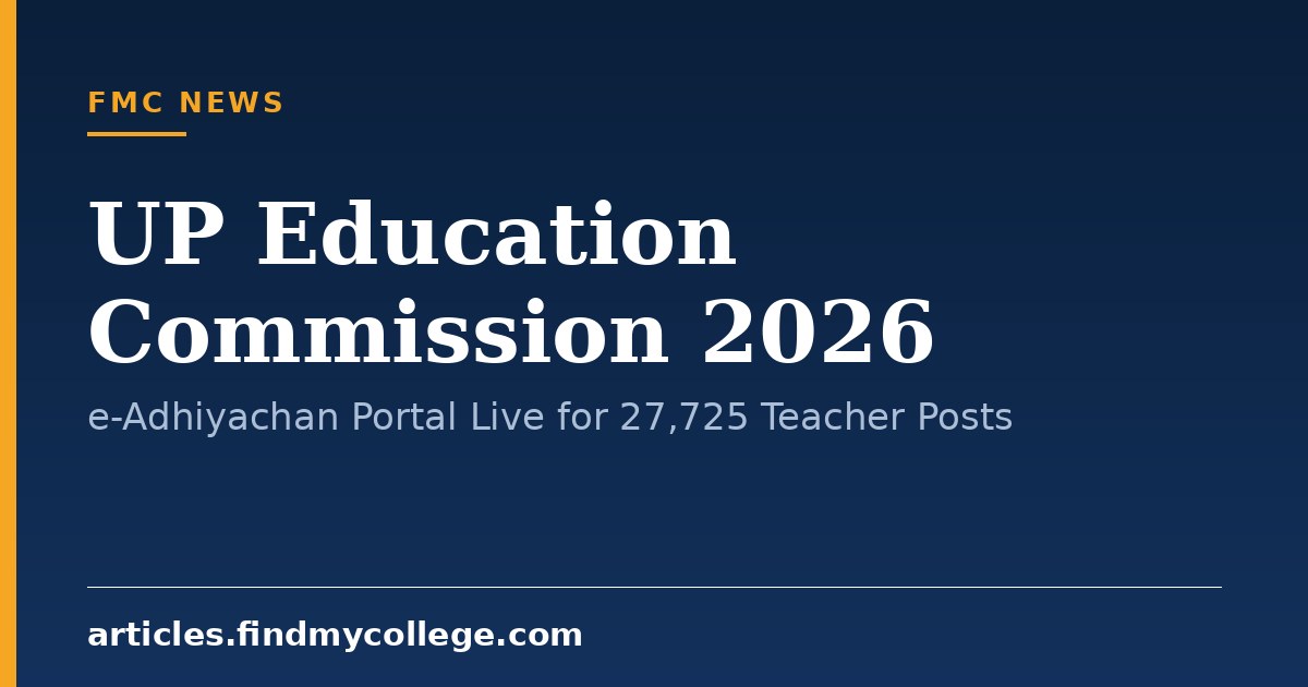 UP Education Commission 2026: e-Adhiyachan Portal Live for 27,725 Teacher Posts