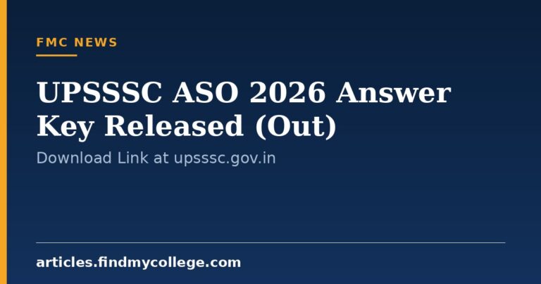 UPSSSC ASO 2026 Answer Key Released (Out): Download Link at upsssc.gov.in