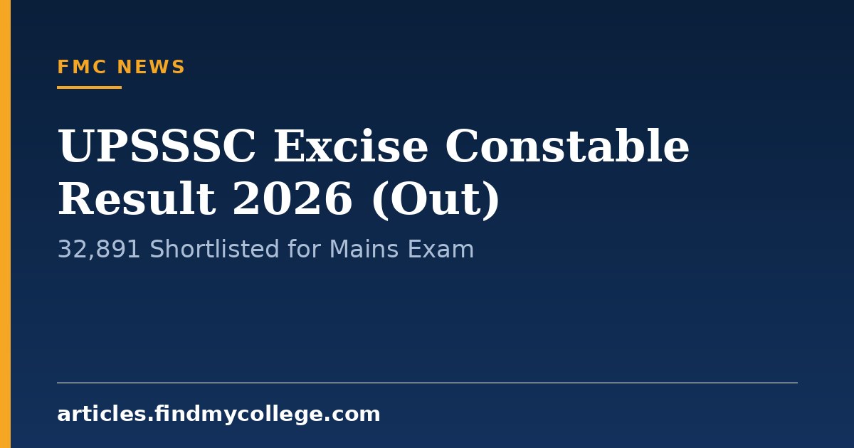 UPSSSC Excise Constable Result 2026 (Out): 32,891 Shortlisted for Mains Exam