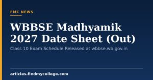WBBSE Madhyamik Pariksha 2027 Date Sheet: Full Schedule with Exam Timings & Passing Marks