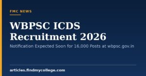 WBPSC ICDS Recruitment 2026: Notification Expected Soon for 16,000 Posts at wbpsc.gov.in