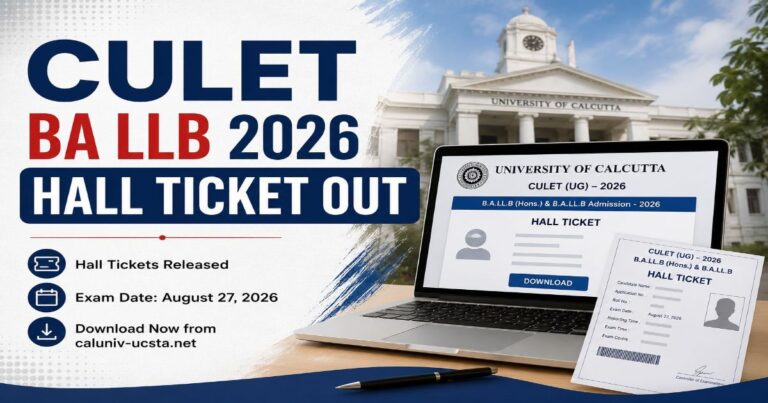 CULET BA LLB 2026 Hall Ticket Out