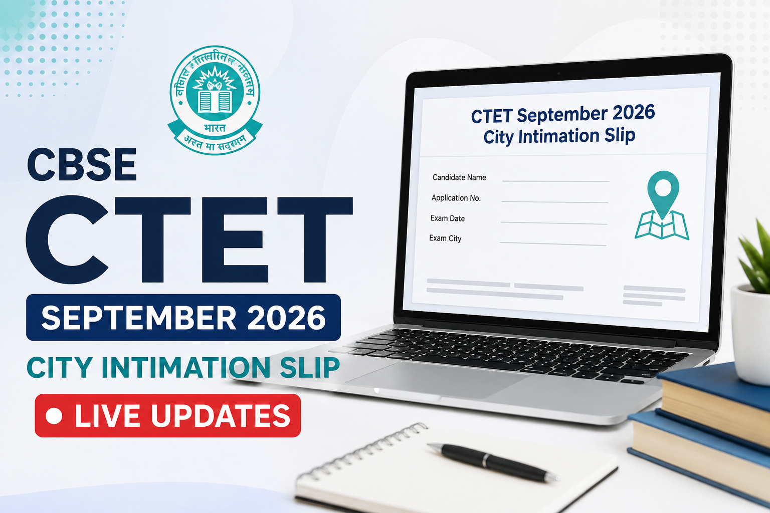CBSE CTET September 2026 City Intimation Slip