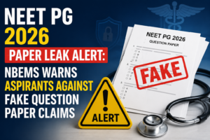 NEET PG 2026 Paper Leak Alert: NBEMS Issues Warning Against Fake Question Paper Claims