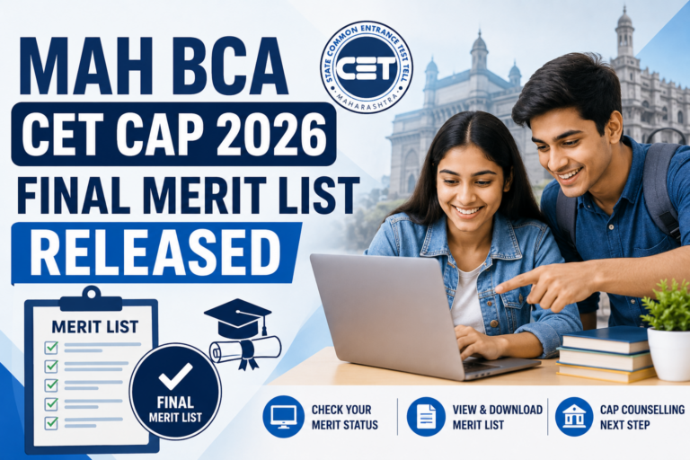 MAH BCA CET CAP 2026 Final Merit List Released