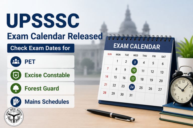 UPSSSC Exam Calendar Released