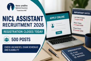 NICL Assistant Recruitment 2026 Registration Closes Today for 500 Posts; Check Exam Dates, Eligibility