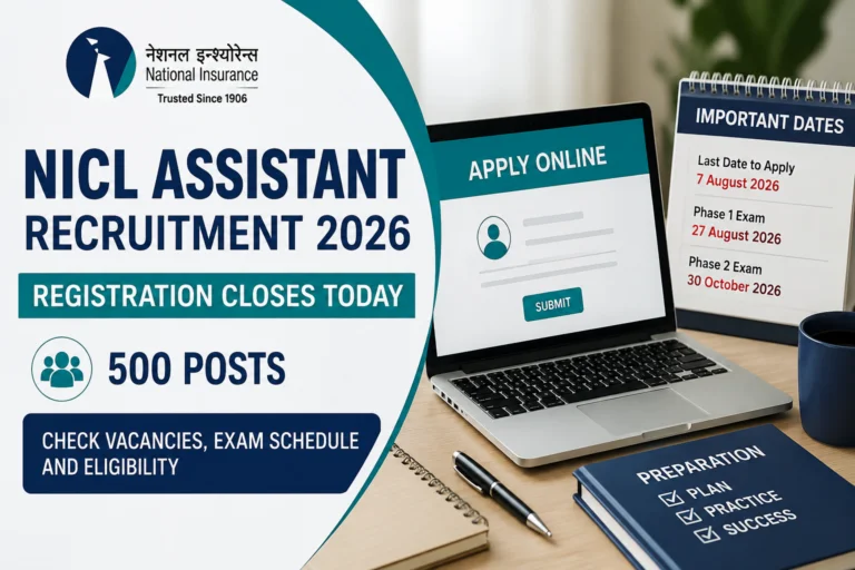 NICL Assistant Recruitment 2026 Registration Closes Today for 500 Posts