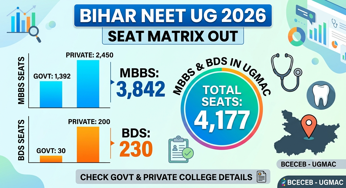 Bihar NEET UG Seat Matrix 2026 OUT