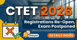 CTET 2026 Postponed: Applications Reopen August 25 at ctet.nic.in; New Exam Date Awaited