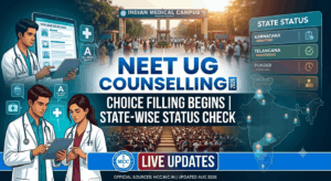 NEET UG Counselling 2026: Choice Filling Begins for All India Quota; Check State-Wise Admission Status