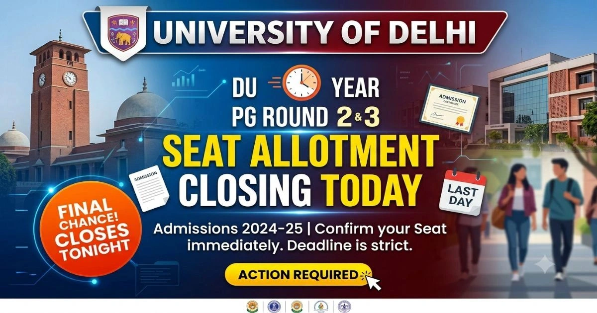 DU One Year PG 2&3 Seat Allotment 2026