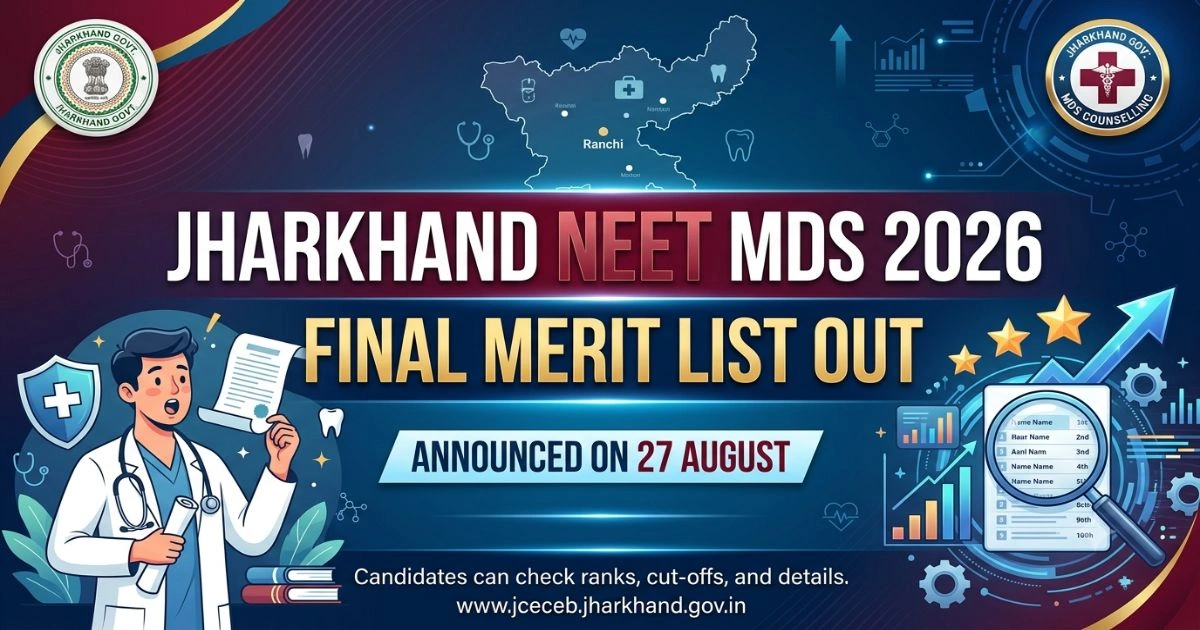 Jharkhand NEET MDS 2026 Final Merit List Out