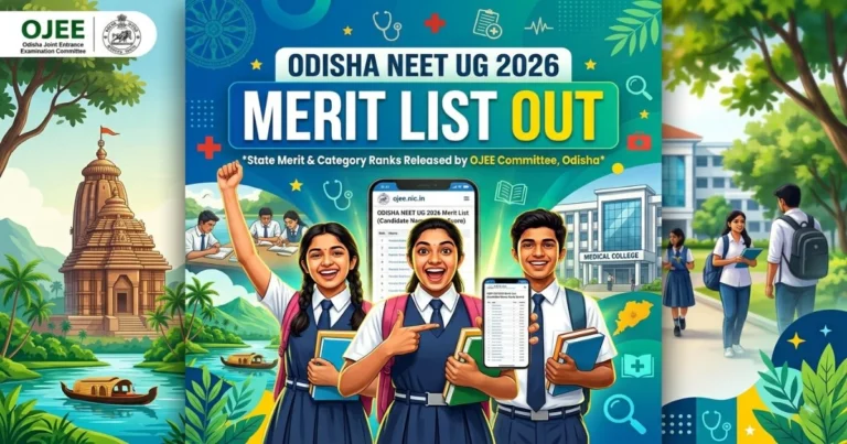 Odisha NEET UG 2026 Merit List Out